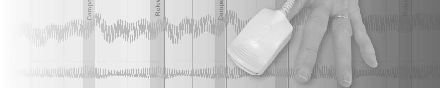 Restrained institutional image representing polygraph plethysmograph sensors